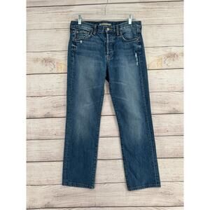 Vince Tapered Leg Distressed‎ Jeans Mens 32 Blue Medium Wash Denim